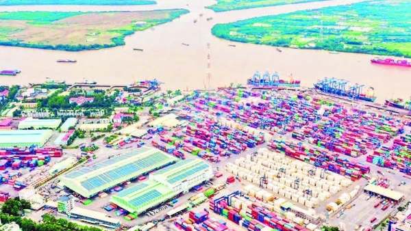 Thu từ hoạt động xuất-nhập khẩu qua các cảng biển là một nguồn thu ngân sách nhà nước quan trọng của thành phố. (Ảnh CTV)