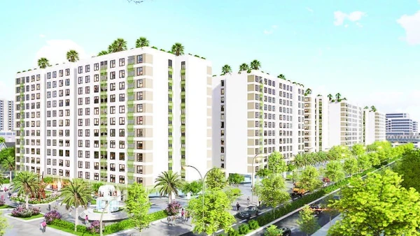 Phối cảnh một góc dự án nhà ở xã hội tại xã Phước An, tỉnh Đồng Nai.