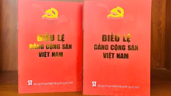 Cuốn sách "Điều lệ Đảng Cộng sản Việt Nam". Ảnh minh họa.