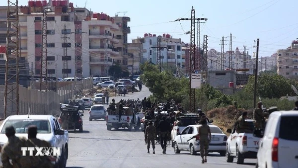 Lực lượng an ninh Syria tiến vào thành phố Sweida ở miền nam nước này. (Ảnh: THX/TTXVN)