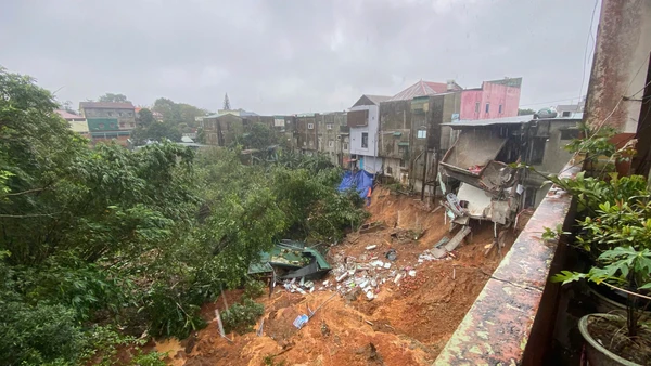 Hiện trường vụ sạt lở đất tại xã Khe Sanh, tỉnh Quảng Trị.