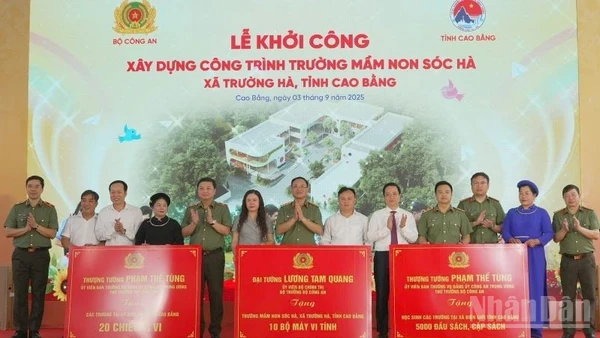 Khởi công Trường Mầm non Sóc Hà (xã Trường Hà, tỉnh Cao Bằng).