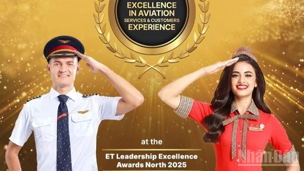 Hãng hàng không Vietjet nhận giải thưởng “Xuất sắc về dịch vụ hàng không và trải nghiệm khách hàng” tại ET Leadership Excellence Awards 2025, một trong những giải thưởng uy tín hàng đầu tại quốc gia 1,4 tỷ dân Ấn Độ.