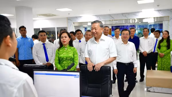 Tổng Bí thư Tô Lâm thăm và làm việc với phường Xuân Hòa ngày 29/6/2025. (Ảnh: LÊ PHAN)