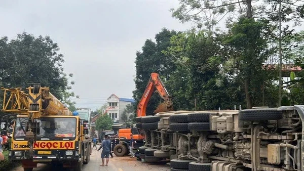 Hiện trường vụ tai nạn.