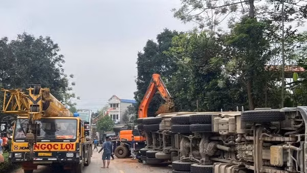 Hiện trường vụ tai nạn.