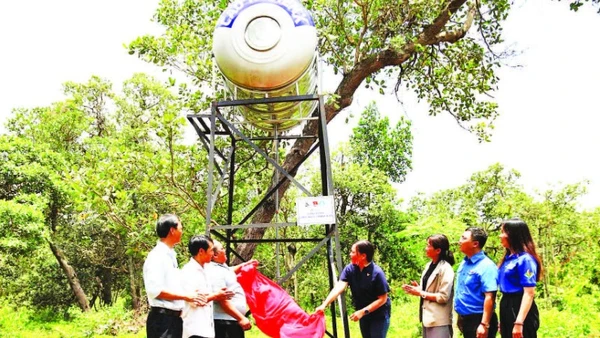 Công trình nước sạch tập trung tại xã Đắk Ơ, tỉnh Đồng Nai được đầu tư từ nguồn xã hội hóa.