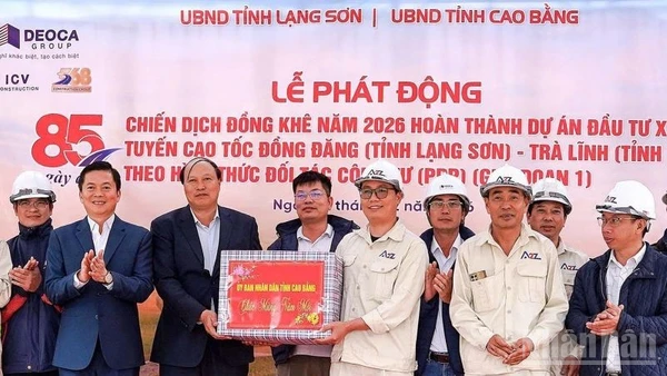 Phát động chiến dịch Đông Khê năm 2026 phấn đấu hoàn thành dự án đường cao tốc Đồng Đăng-Trà Lĩnh vào dịp sinh nhật Bác Hồ tới đây.