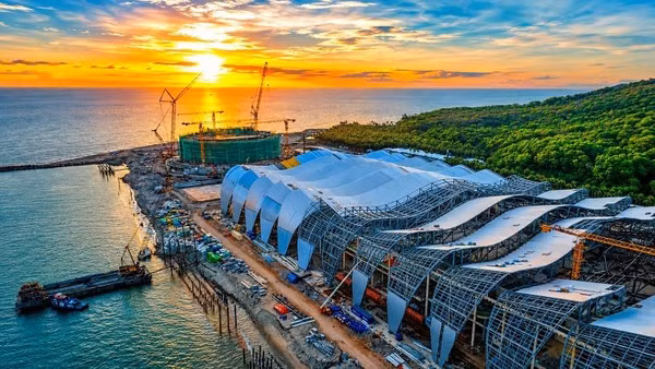 Trung tâm Hội nghị APEC tại Phú Quốc đang trong giai đoạn hoàn thiện.
