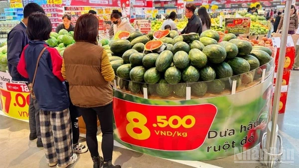 Tập đoàn Central Retail Việt Nam đang triển khai chương trình “Đồng hành tiêu thụ dưa hấu Gia Lai”; bán dưa hấu ruột đỏ không lợi nhuận với mức 7.500-8.500 đồng/kg tại siêu thị GO!, Tops Market, dự kiến tiêu thụ khoảng 200 tấn.