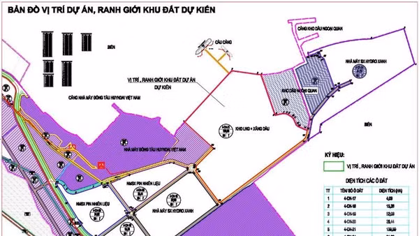 Sơ đồ vị trí dự án tại Khu kinh tế Vân Phong.