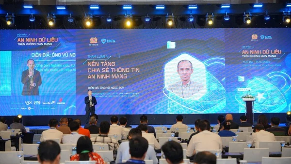 Quang cảnh hội thảo “An ninh dữ liệu trên không gian mạng” do Hiệp hội An ninh mạng quốc gia tổ chức. (Ảnh: BTC)