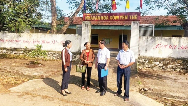 Các thành viên Tổ hòa giải tại xã Đô Lương, tỉnh Nghệ An. (Ảnh: Cục Phổ biến, giáo dục pháp luật và Trợ giúp pháp lý, Bộ Tư pháp)