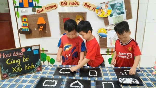 Hoạt động giáo dục tại Trường mầm non Đại Đồng 2, xã Đại Đồng, tỉnh Bắc Ninh.