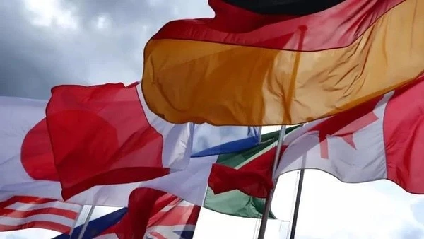 Cờ của các nước G7. (Ảnh: TTXVN)