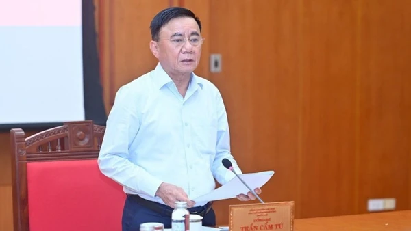 Đồng chí Trần Cẩm Tú, Ủy viên Bộ Chính trị, Thường trực Ban Bí thư. (Ảnh: ĐĂNG KHOA)