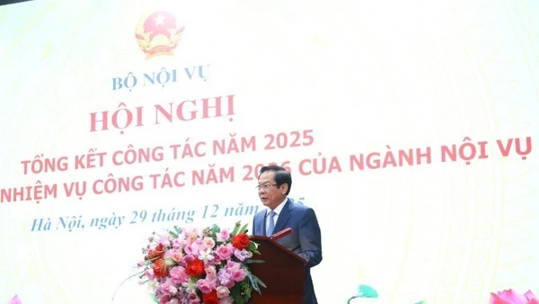 Bộ trưởng Nội vụ Đỗ Thanh Bình phát biểu khai mạc hội nghị.