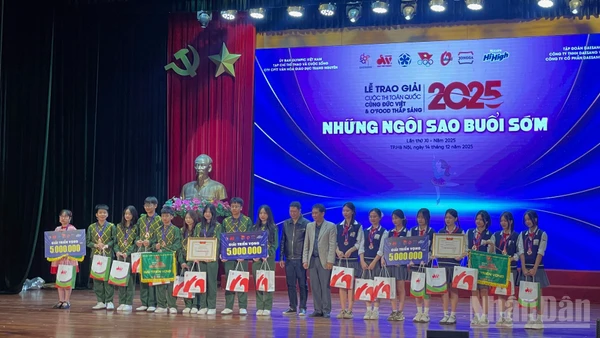 Ban tổ chức trao giải Triển vọng cho các tập thể.