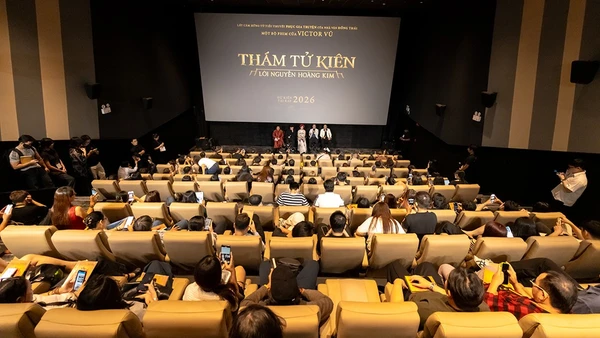 Buổi ra mắt phim “Thám tử Kiên: Lời nguyền hoàng kim”. (Ảnh: Galaxy Studio)