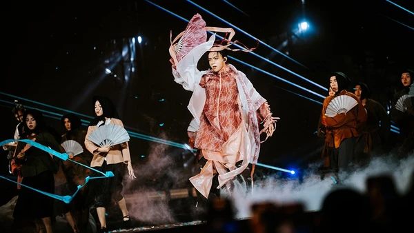 Soobin Hoàng Sơn trong đêm diễn. (Ảnh: Ê-kíp cung cấp)