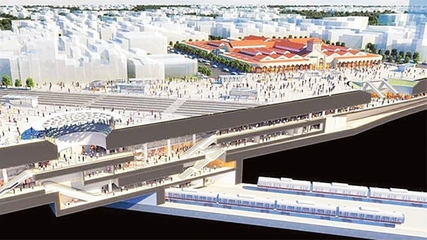 Phối cảnh một phương án tổ chức không gian ngầm tại khu vực chợ Bến Thành.