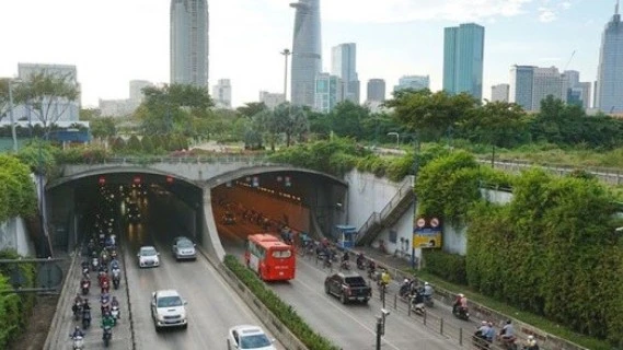 Hầm vượt sông Sài Gòn, công trình ngầm mang tính biểu tượng của Thành phố Hồ Chí Minh. (Ảnh: CTV)