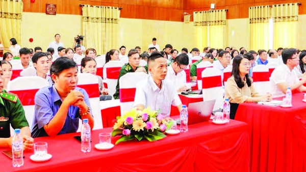 Các đại biểu tham dự hội nghị tập huấn công tác thông tin đối ngoại và truyền thông chính sách năm 2025. (Ảnh H.H)