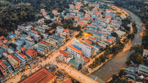 Trung tâm xã Bảo Lạc, tỉnh Cao Bằng.