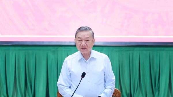 Tổng Bí thư Tô Lâm phát biểu chỉ đạo. (Ảnh: THỐNG NHẤT/TTXVN)