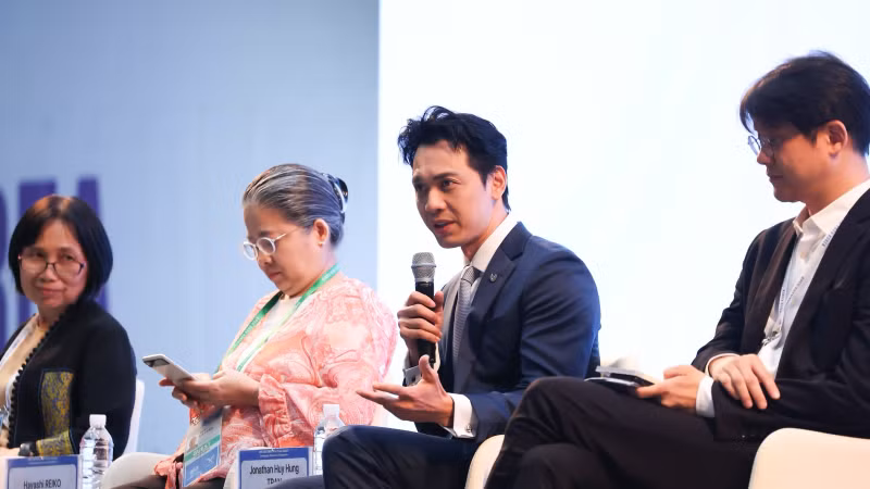Ông Trần Hùng Huy phát biểu tại phiên thảo luận của APEC Public Private Dialogue.
