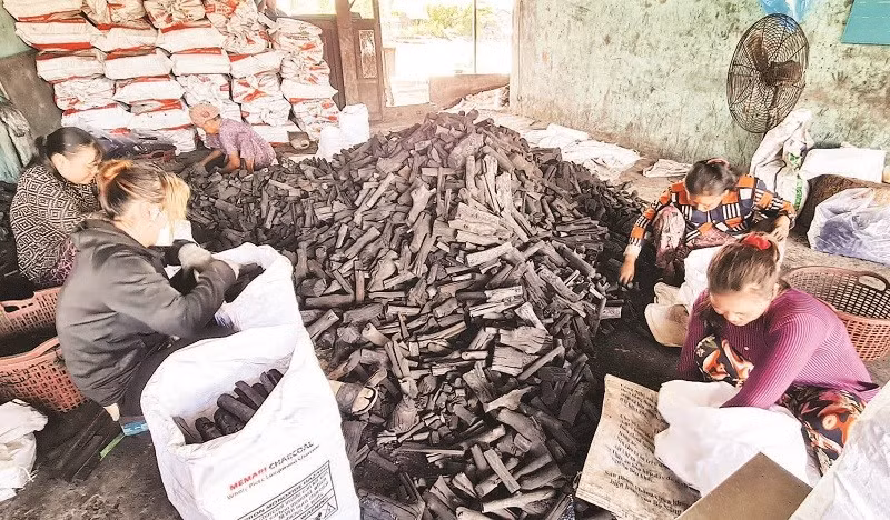 Nghề sản xuất than củi giúp giải quyết việc làm cho lao động địa phương, tuy nhiên lại gây ô nhiễm môi trường