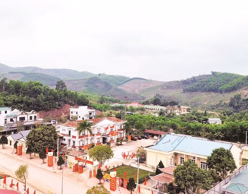 Một góc xã vùng cao Kỳ Thượng.