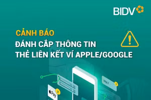 Cảnh báo lừa đảo liên kết ví Apple, Google.