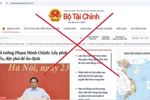 Cảnh báo website có địa chỉ https://congthongtindientubtc.com/ giả mạo website của Bộ Tài chính. (Ảnh mof.gov.vn)
