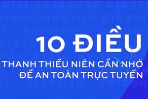 Chiến dịch "Không Một Mình" khuyến nghị "10 điều thanh thiếu niên cần nhớ để an toàn trực tuyến".