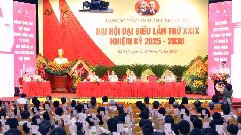 Khai mạc Đại hội Đại biểu lần thứ XXIX Đảng bộ Công an thành phố Hà Nội.