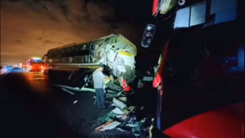 Hiện trường vụ tai nạn.