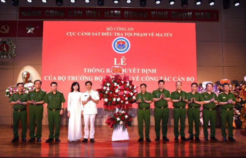 Lễ thông báo quyết định của Bộ trưởng Công an về Công tác cán bộ.