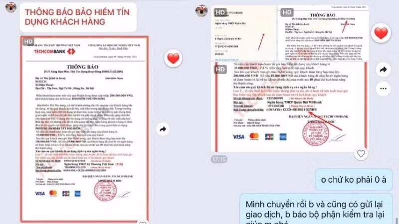 Nội dung tin nhắn lừa đảo.