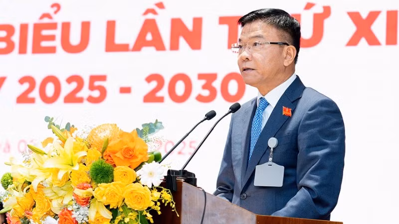 Đồng chí Lê Thành Long, Ủy viên Trung ương Đảng, Ủy viên Ban Thường vụ Đảng ủy Chính phủ, Phó Thủ tướng Chính phủ tới dự và phát biểu chỉ đạo Đại hội đại biểu lần thứ XI nhiệm kỳ 2025-2030 của Đảng bộ Agribank.