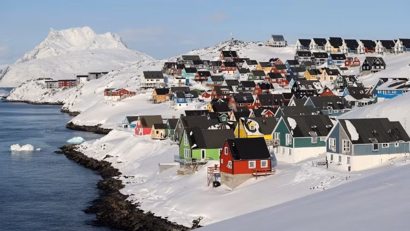 Quang cảnh thành phố Nuuk, Greenland. (Ảnh: THX/TTXVN)