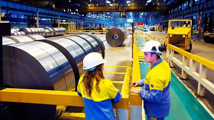 Thép của châu Âu là một mặt hàng bị Mỹ áp thuế nhập khẩu cao. (Ảnh: REUTERS)