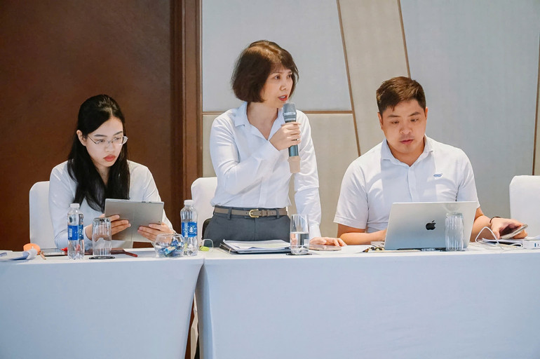 Bà Vũ Thu Thủy - Phó Tổng giám đốc Sở Giao dịch hàng hóa Việt Nam phát biểu tại sự kiện. ba-vu-thu-thuy-pho-tong-giam-doc-so-giao-dich-hang-hoa-viet-nam-2.jpg