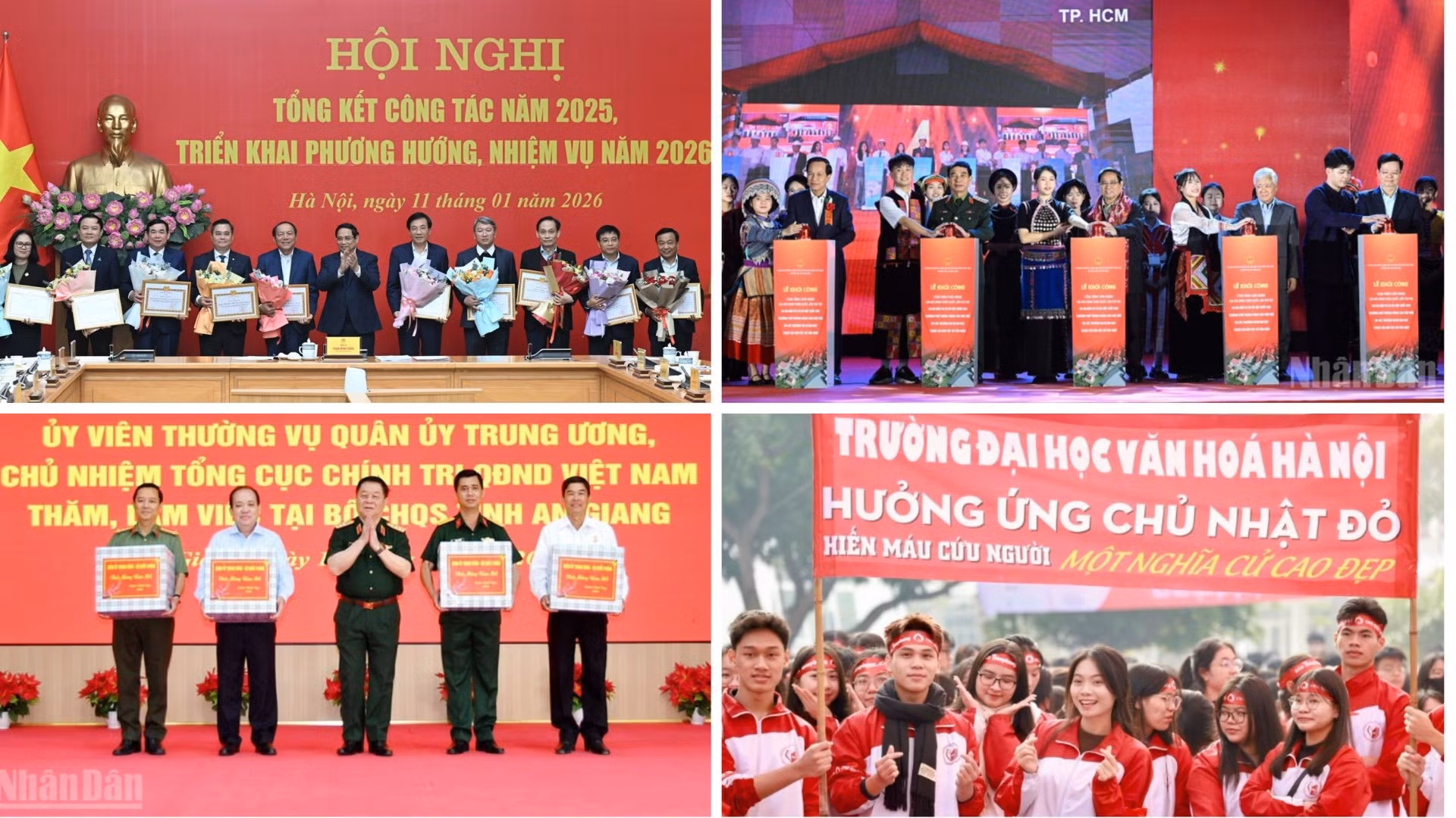 Tin nổi bật ngày 11/1: Thủ tướng chủ trì Hội nghị triển khai nhiệm vụ năm 2026 của Đảng bộ Chính phủ; Phát động chương trình "Chủ nhật Đỏ" lần thứ XVIII