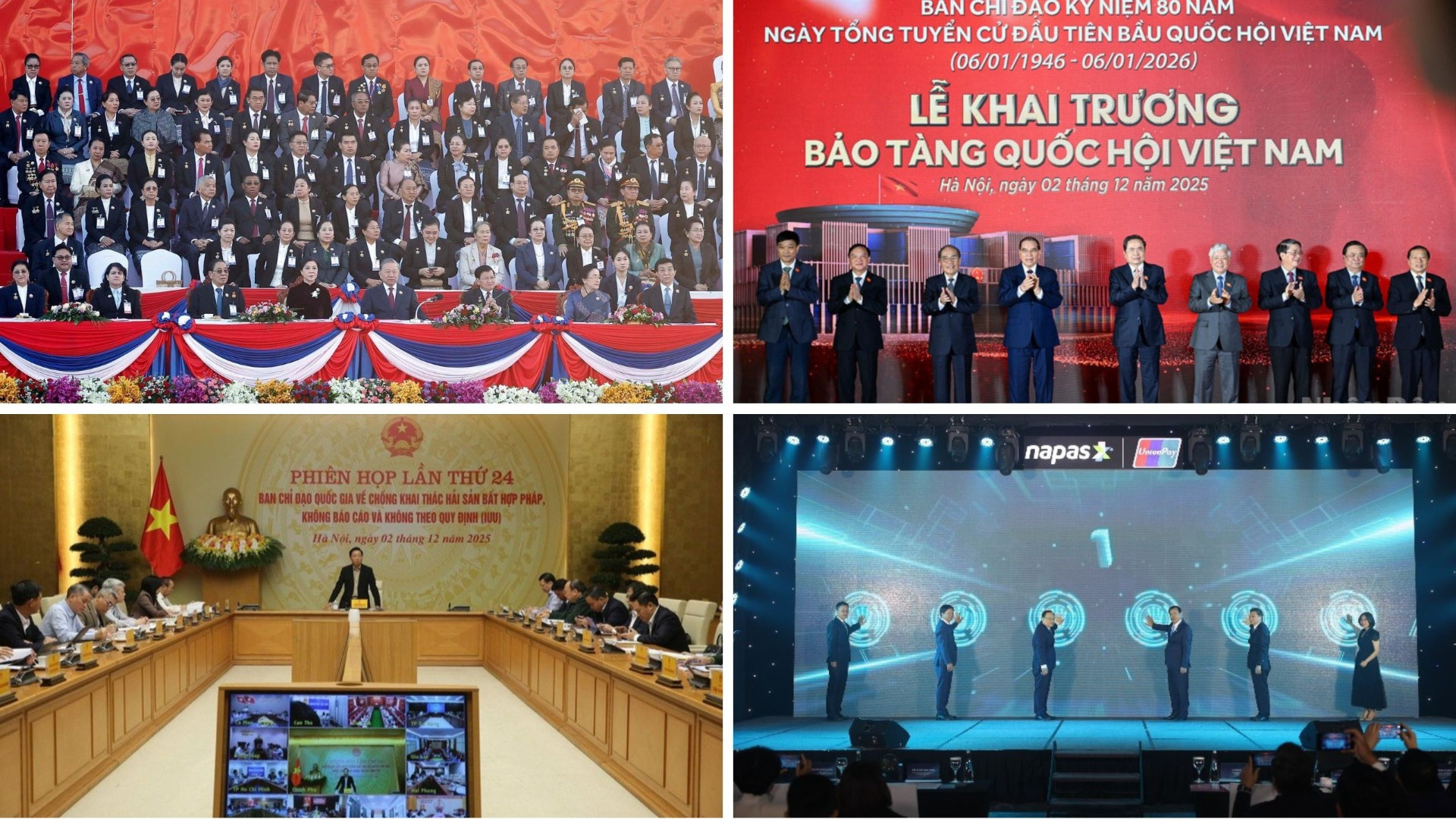 Tin nổi bật ngày 2/12: Tổng Bí thư Tô Lâm dự Lễ kỷ niệm 50 năm Quốc khánh Lào; Chính thức triển khai dịch vụ thanh toán xuyên biên giới qua mã QR giữa Việt Nam và Trung Quốc