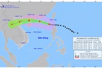 Bản đồ dự báo quỹ đạo và cường độ bão số 9 phát lúc 5 giờ sáng 23/9/2025. (Ảnh: Trung tâm Dự báo khí tượng thủy văn quốc gia)