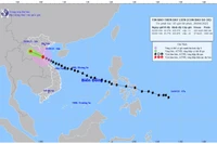 Bản đồ dự báo quỹ đạo và cường độ bão số 10 phát lúc 5 giờ ngày 29/9/2025. (Ảnh: Trung tâm Dự báo khí tượng thủy văn quốc gia)