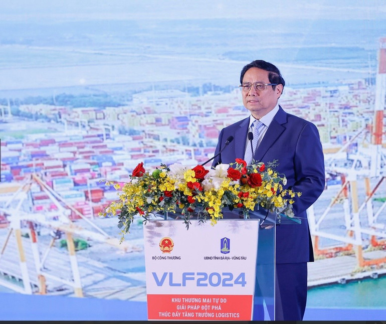 Thủ tướng Chính phủ Phạm Minh Chính phát biểu tại Diễn đàn logistics Việt Nam năm 2024. 3577adf9-53b8-4a2a-9a1f-f80679922909.jpg
