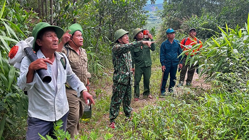 Phó Chủ tịch Ủy ban nhân dân thành phố Đà Nẵng Trần Nam Hưng (người chỉ tay) đã có mặt tại hiện trường vụ cháy để kiểm tra và chỉ đạo. 3.jpg