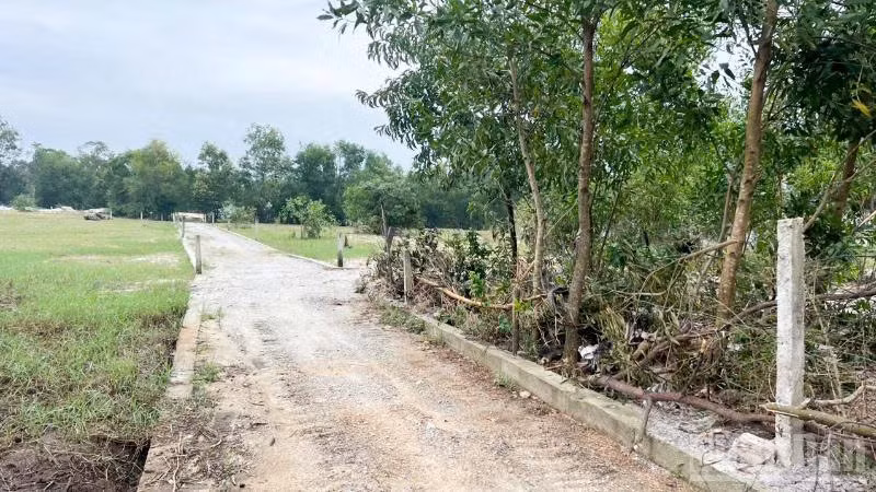 Tuyến mương thoát nước ở tổ đoàn kết số 6, khối phố Phú Đông, phường Quảng Phú, thành phố Đà Nẵng đã bị san lấp để xây dựng thành tuyến đường đá cấp phối kiên cố.
